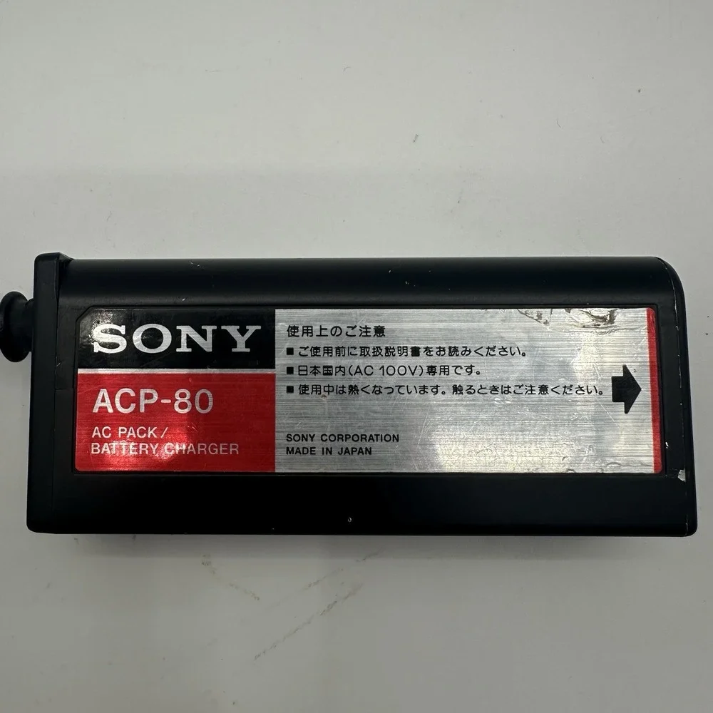 Original Sony ACP-80 AC Power Adaptor Made In Japan DC Out 8.5V AC In 100V Black